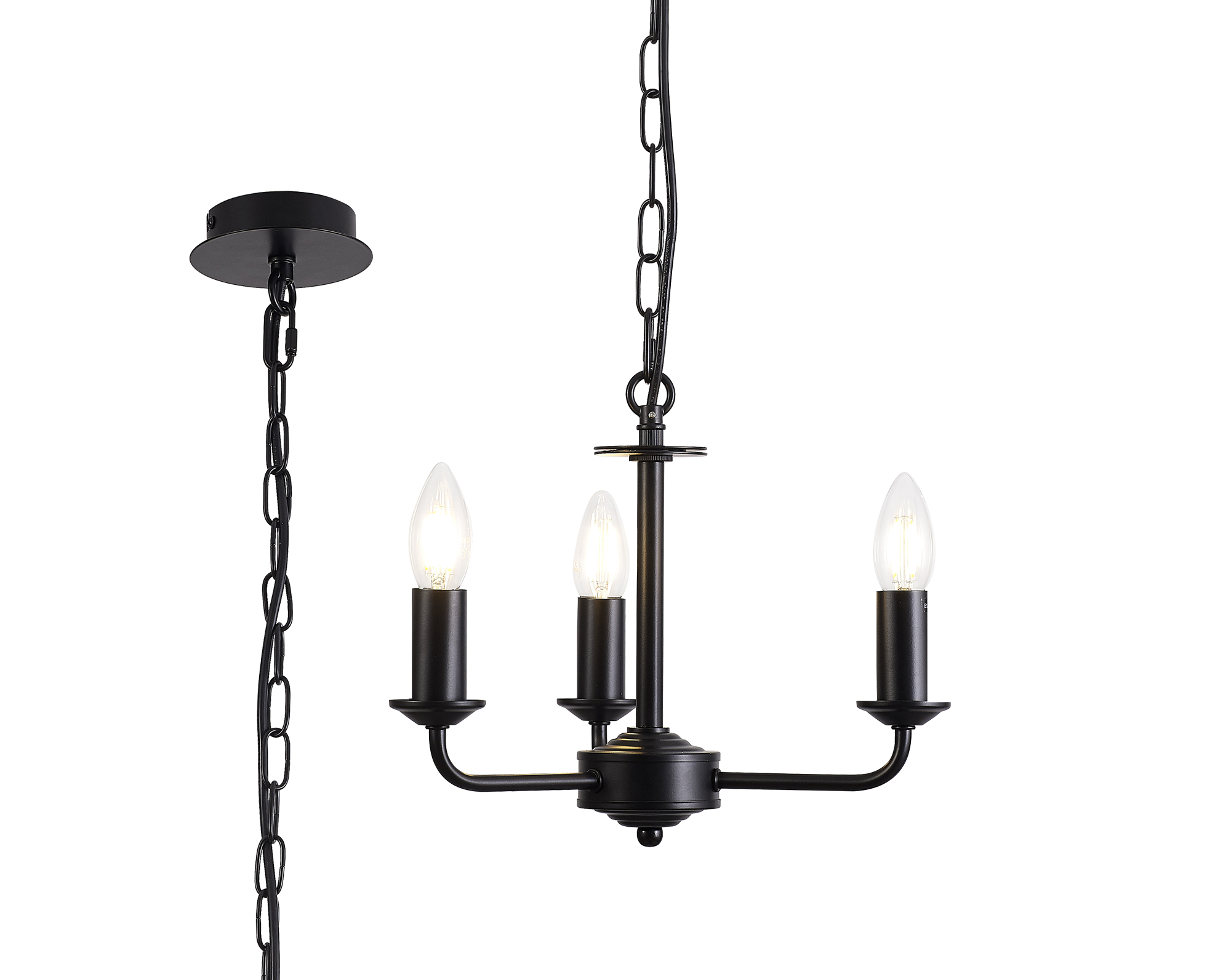 Banyan Pendant 3 Light Matt Black D0698  Deco Banyan